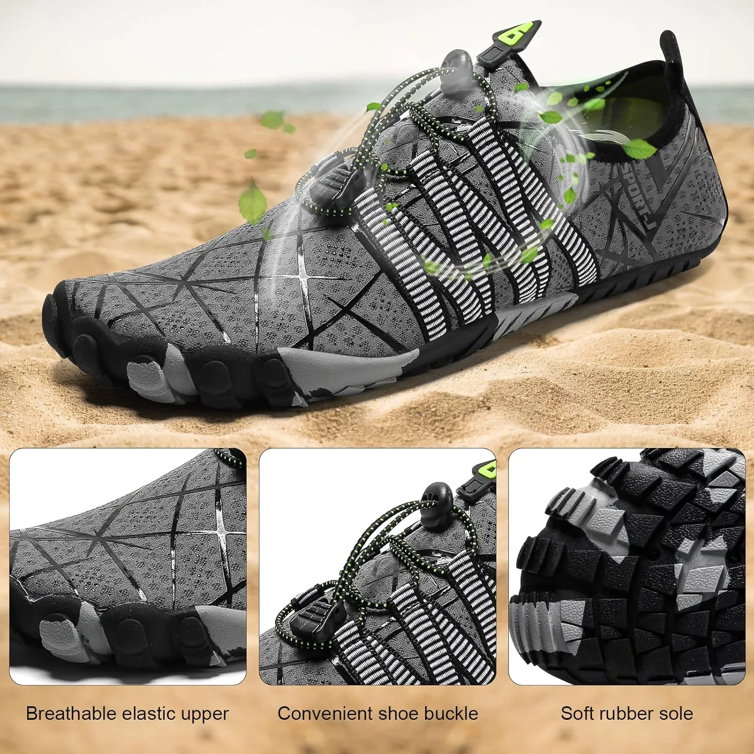 Beach Wet Water Shoes Mens Womens Wetsuit Boots Quick Dry Water Pool Trainer Sport Shoes for Swim Surf Beach Boating Snorkeling Diving Running Yoga