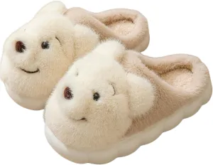 Bear slippers Plush soft slippers Anti slip and warm slippers Home men's and women's slippers Cartoon animal slippers