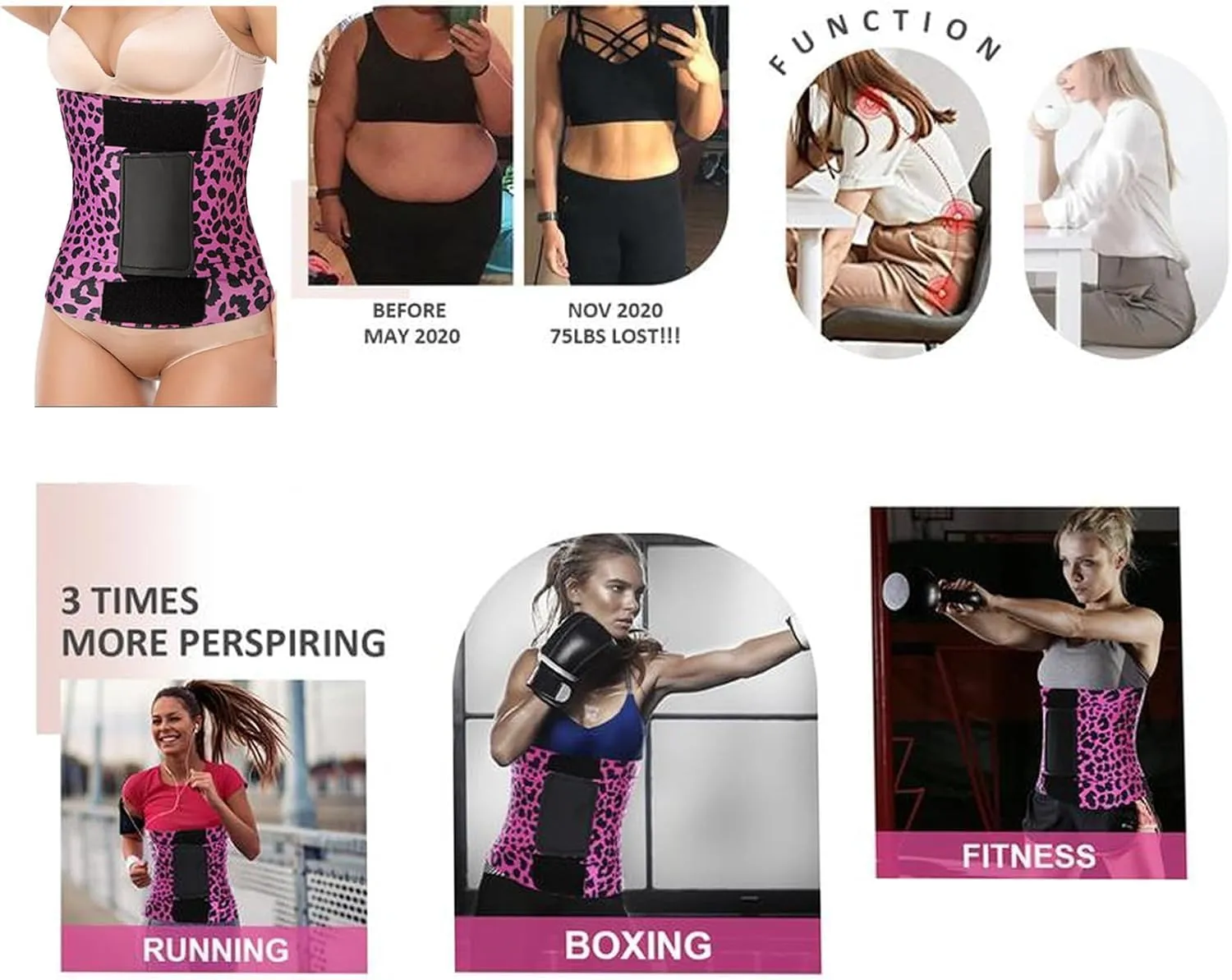 Belt Waist Cincher Ab Belt Tummy Control Body Shaper with Triple Wrap for Women,Plus Size Waist Trainer Shapewear