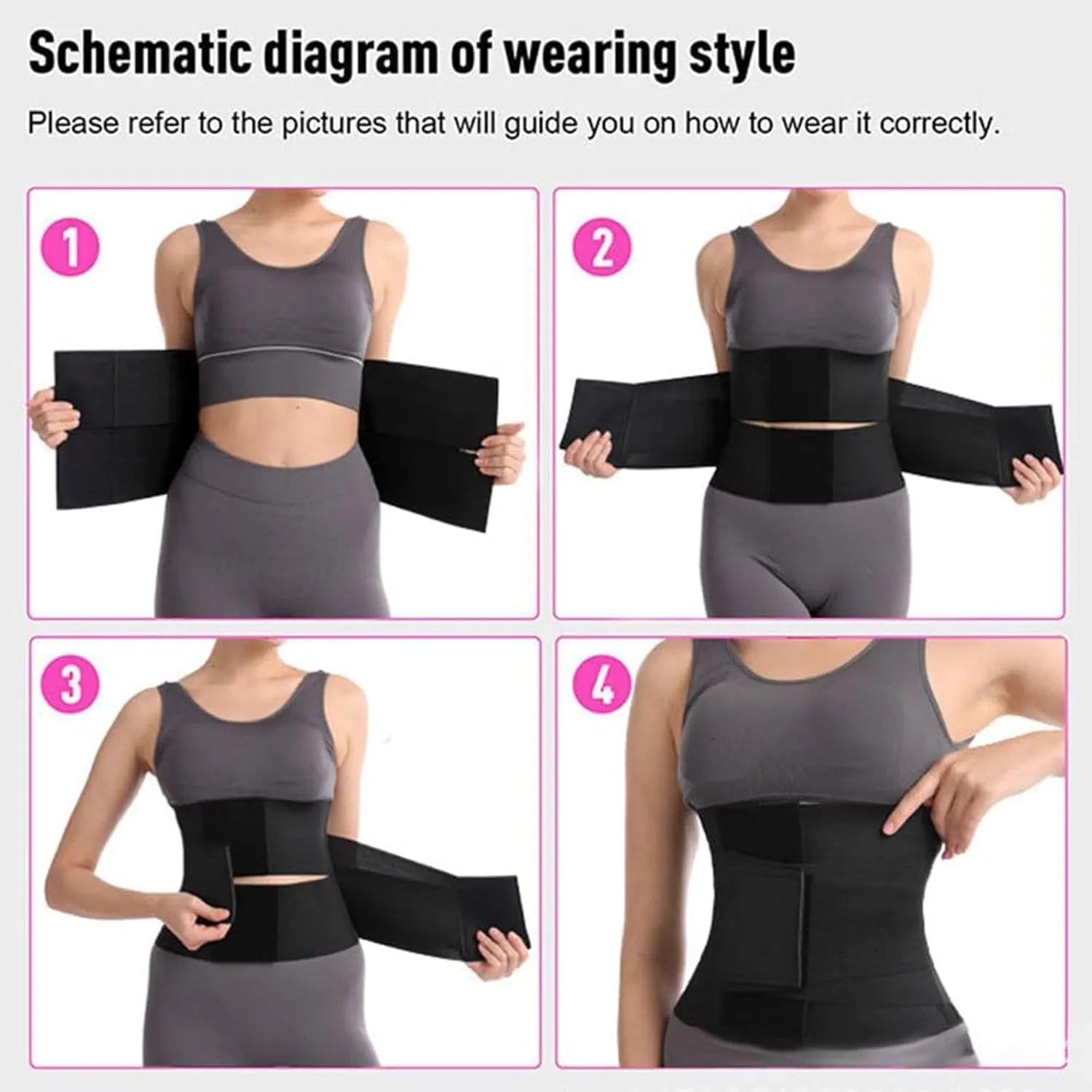 Belt Waist Cincher Ab Belt Tummy Control Body Shaper with Triple Wrap for Women,Plus Size Waist Trainer Shapewear