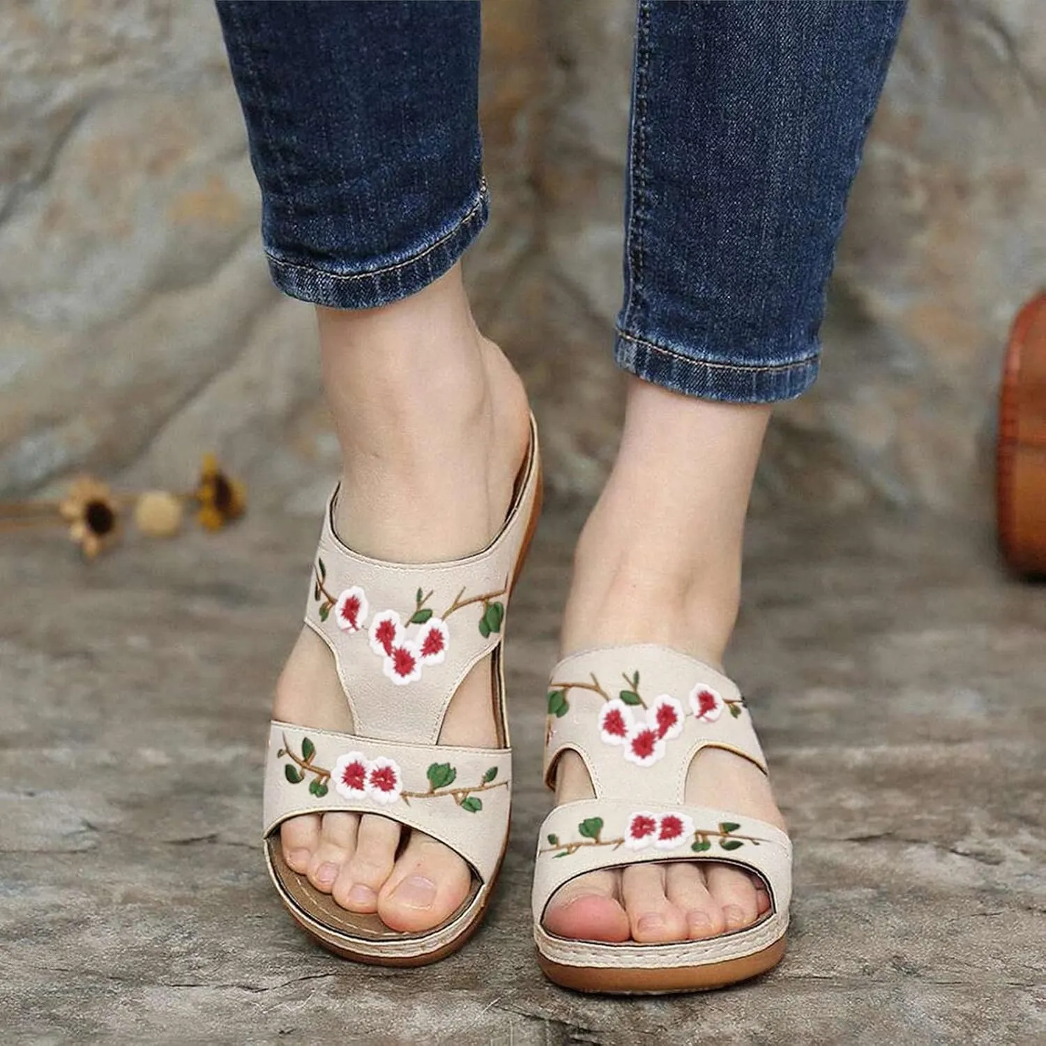 Best Slip On Walking Shoes for Women with Arch Support Womens Black Flats Orthopedic Comfort Wedge Sandals for Women Recovery Sandals Women Leather Sandals for Women Dressy Sandals Women with Heels