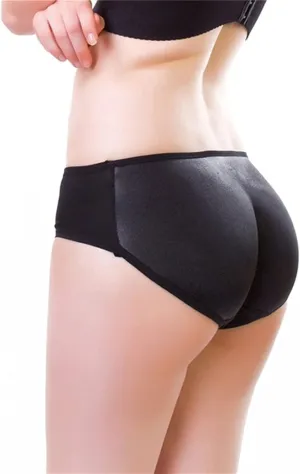 Big Ass Pads Hip Enhancer XXS Sexy Butt Lifter Women Dress Shapewear Padded Underwear Waist Trainer Body Shapers (Color : Black Brief, Size : XS)