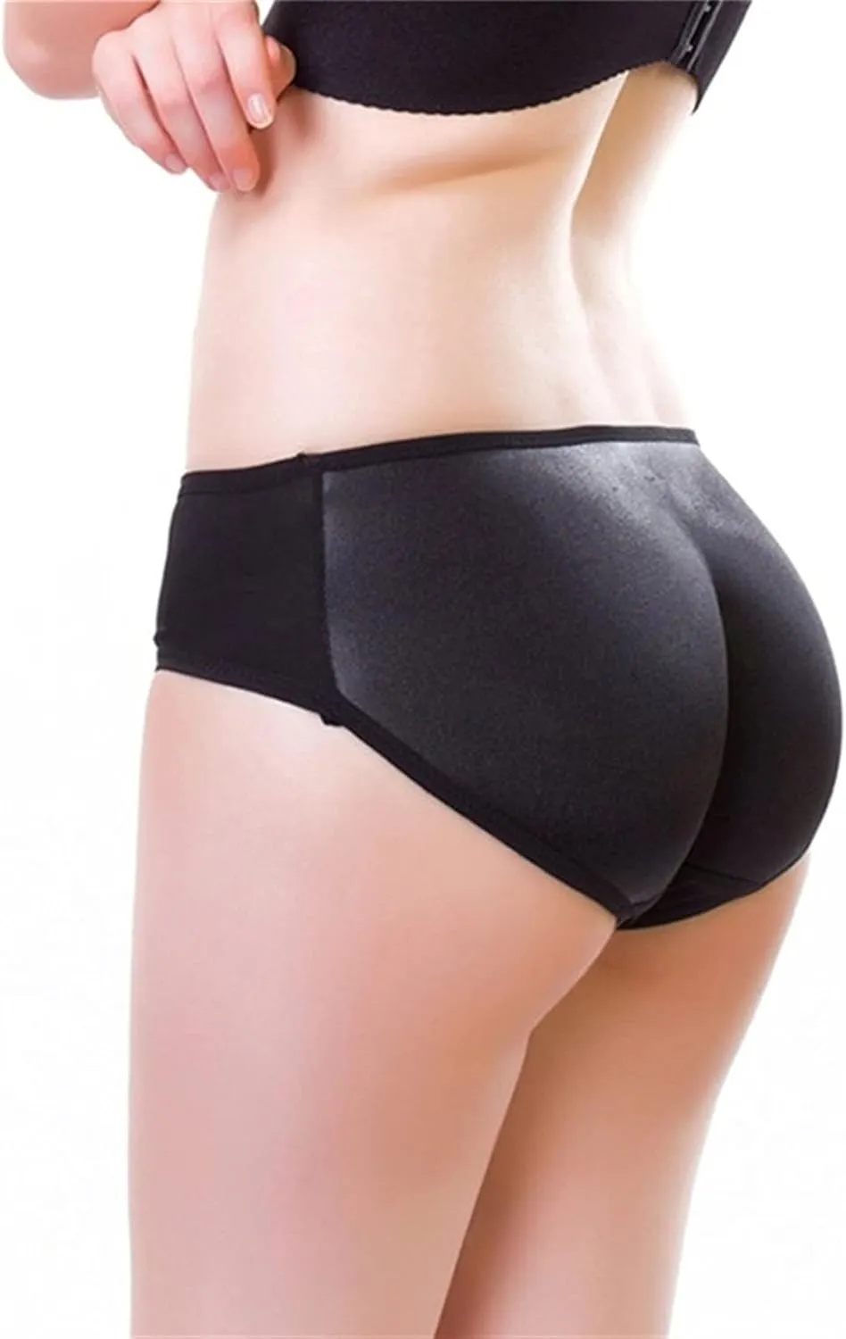 Big Ass Pads Hip Enhancer XXS Sexy Butt Lifter Women Dress Shapewear Padded Underwear Waist Trainer Body Shapers (Color : Black Brief, Size : XS)
