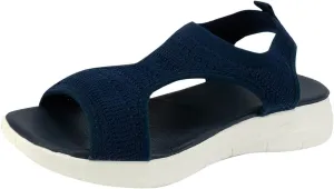 Black Sandals Women Breathable Orthopedic Sandal Comfortable Walking Tennis Shoes Hiking Outdoor Active Summer Dressy Soft Mat Diabetic Slippers