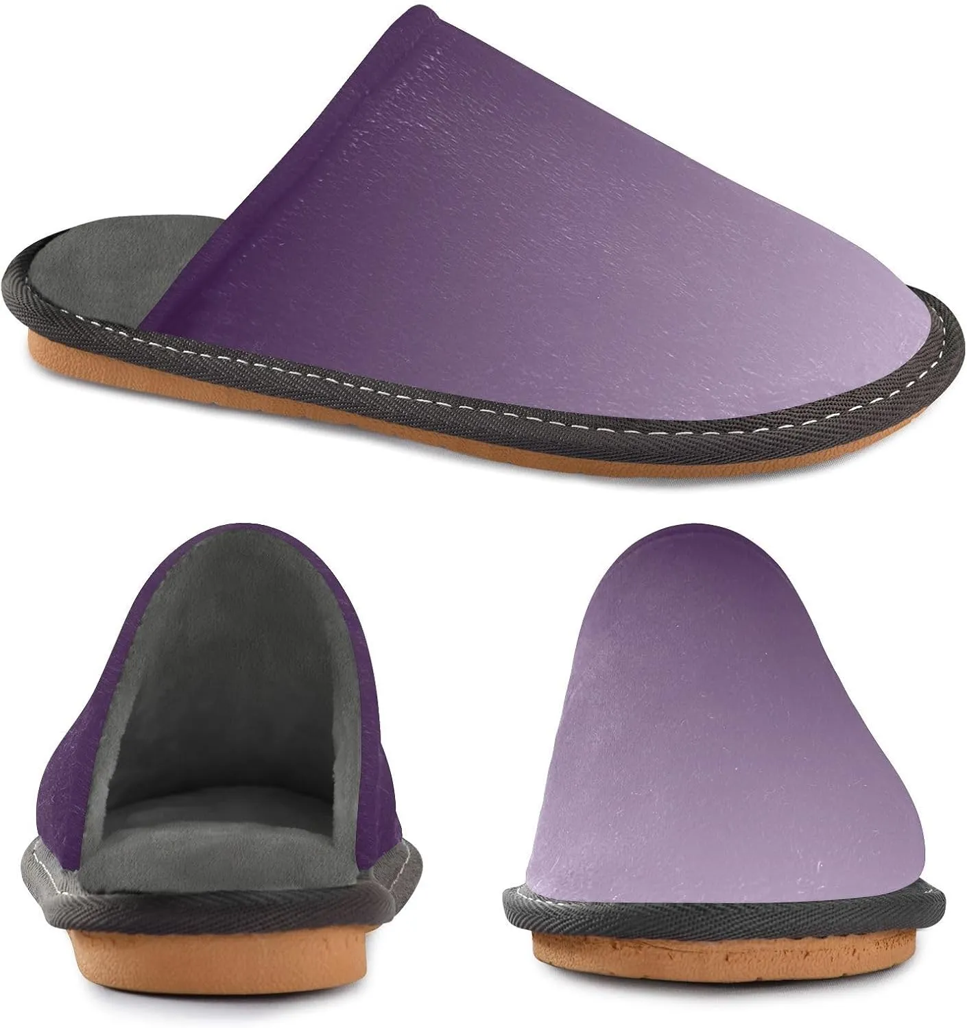 Blue Orange Gradient House Slippers for Women Men Non-Slip Slipper Socks