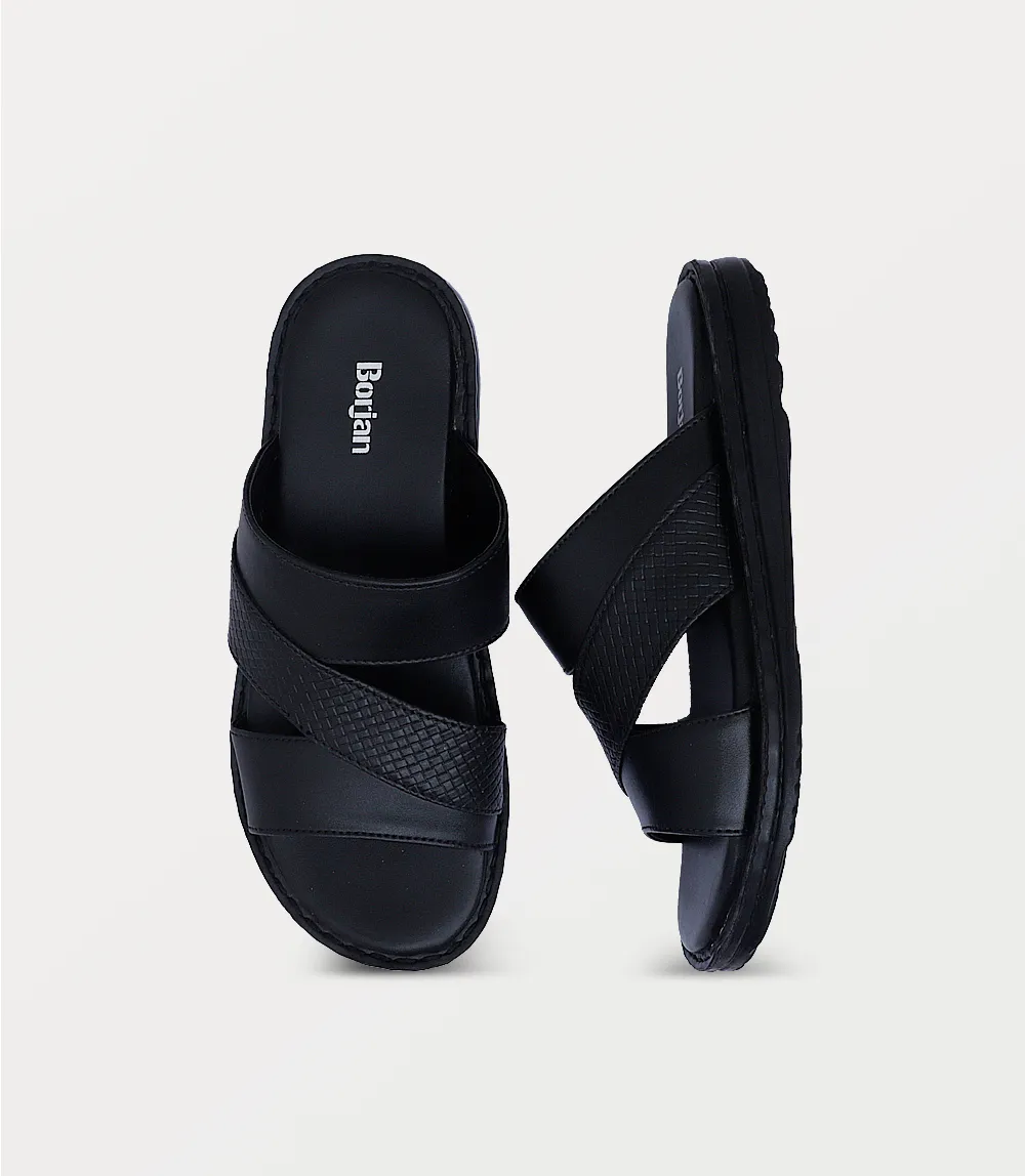BM6818-BLACK-Men Slipper