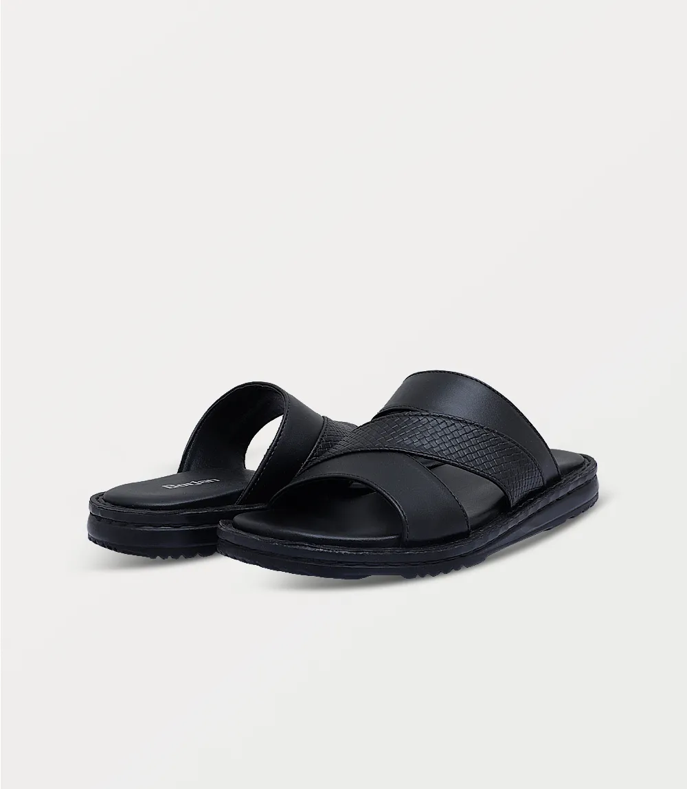 BM6818-BLACK-Men Slipper
