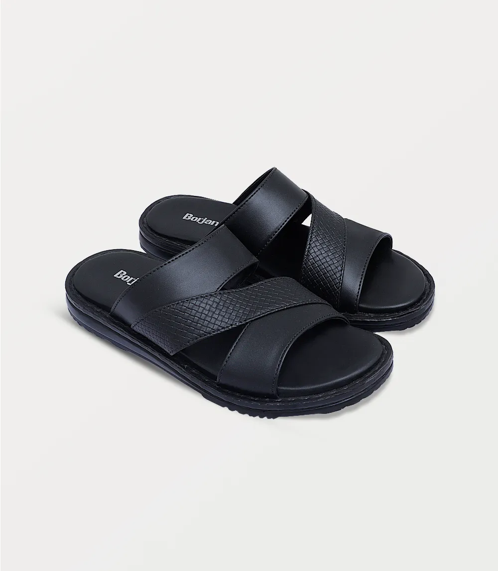 BM6818-BLACK-Men Slipper