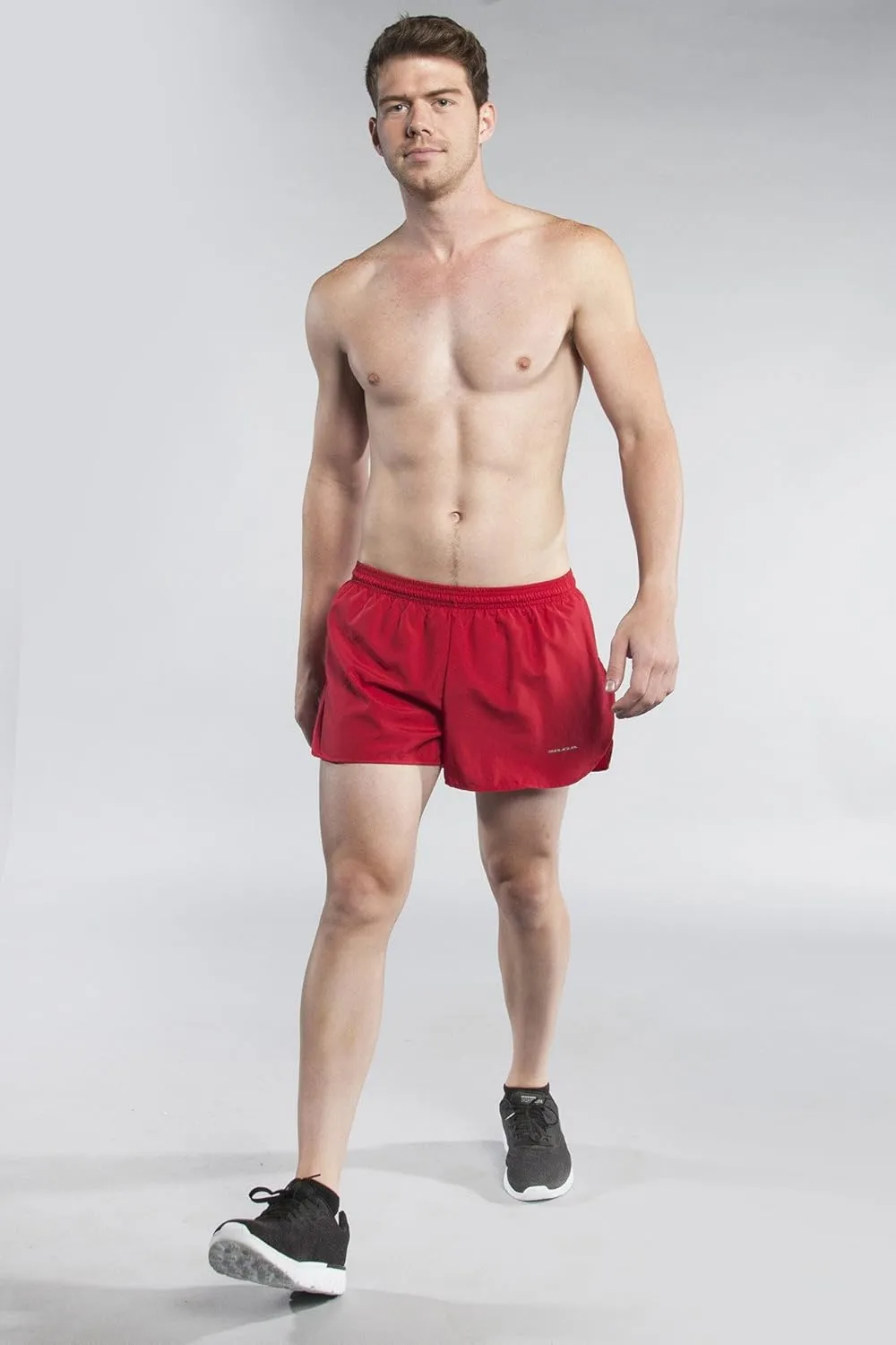 BOA Mens 3" Half Split Trainer Solid Running Short (1206B)
