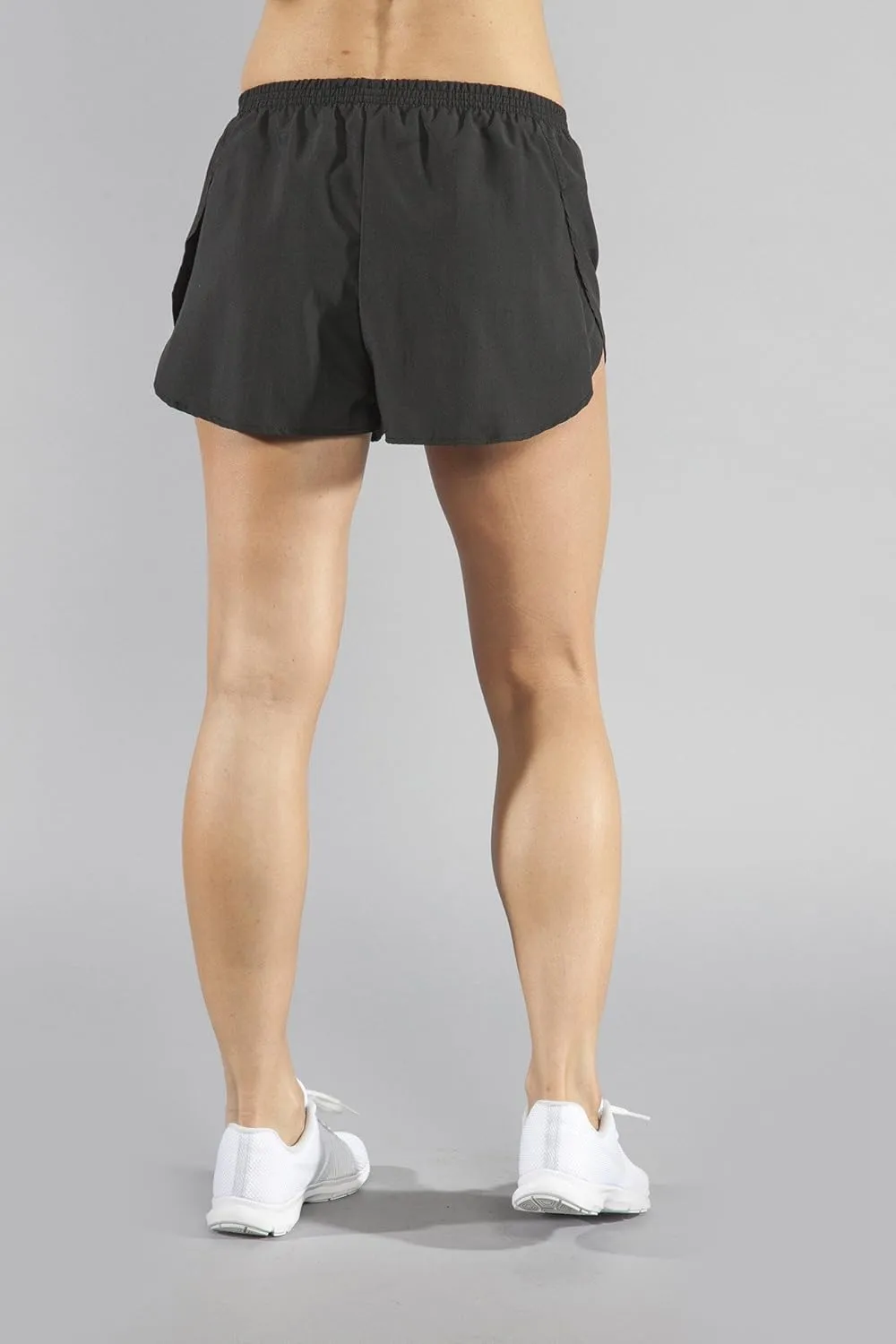 BOA Womens 1" Elite Split Solid Running Short (1001B)