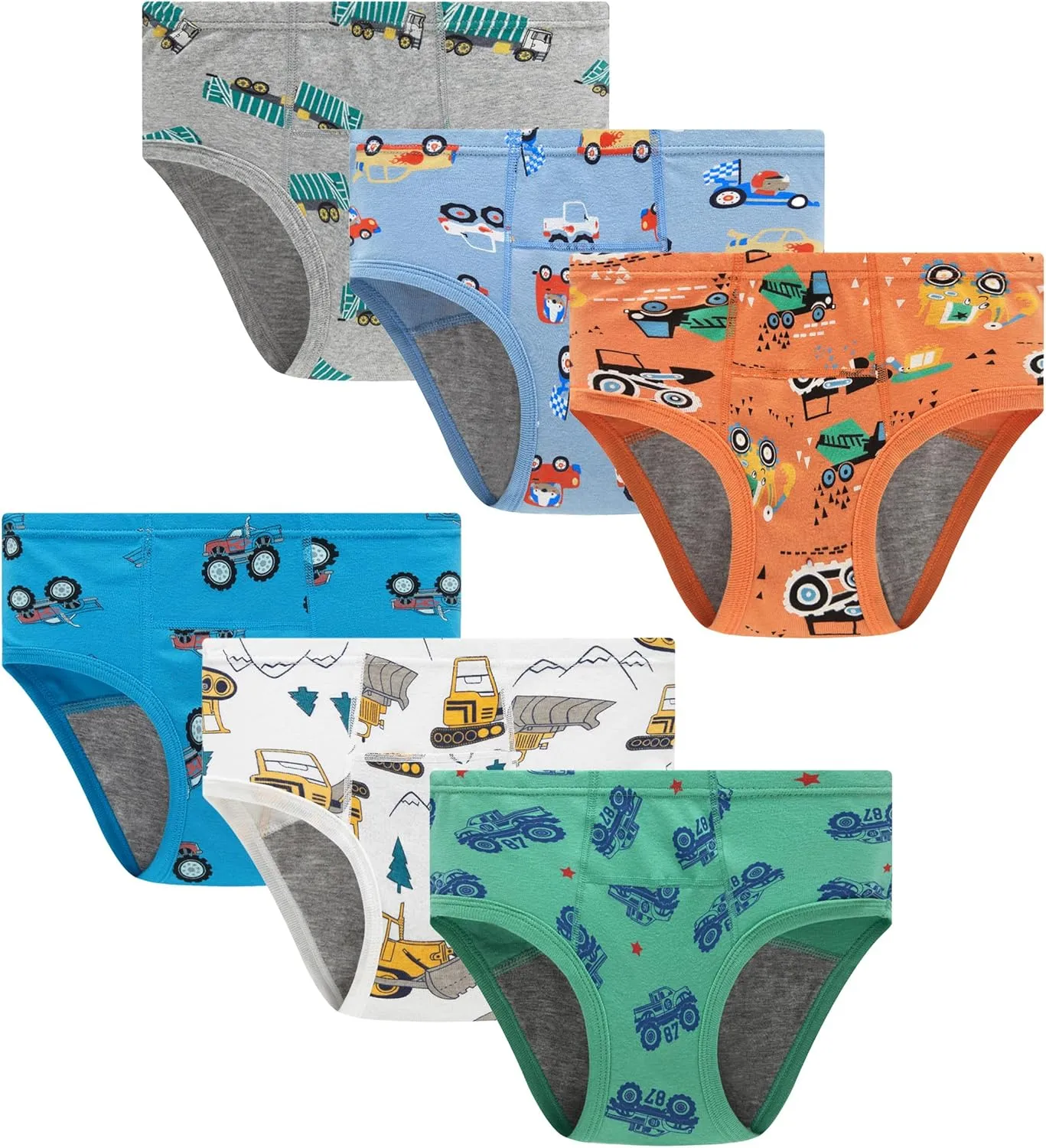 Boboking Boys Training Toddler Underwear Truck Potty Briefs For Boys Pack Of 6