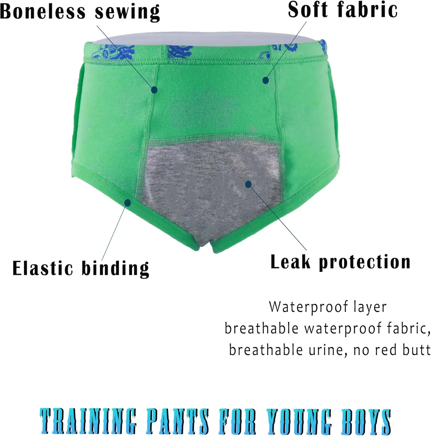Boboking Boys Training Toddler Underwear Truck Potty Briefs For Boys Pack Of 6