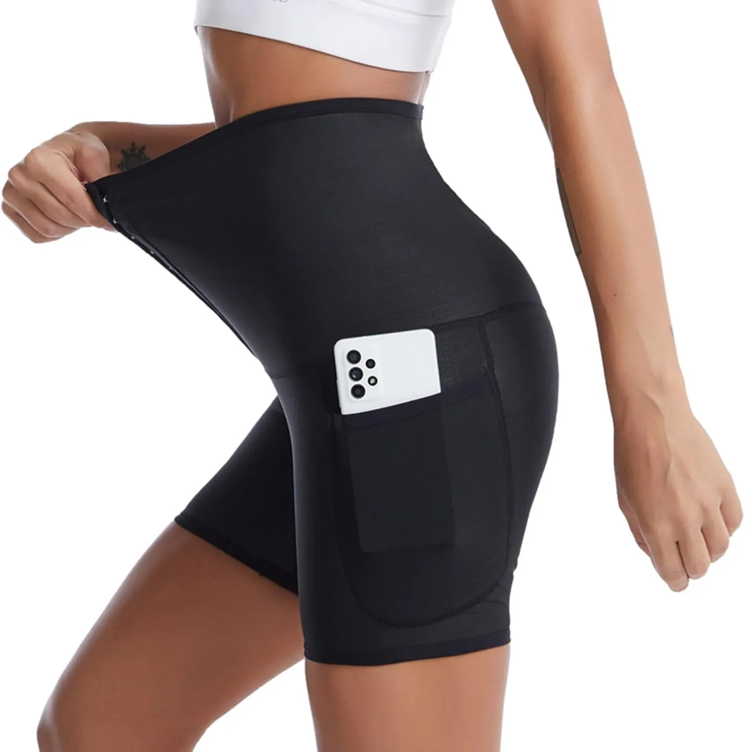 Body Sauna for Women Weight Loss Thigh Trimmer Shapewear Stretch Cropped Thighs Women's High Waist Weight Shaper