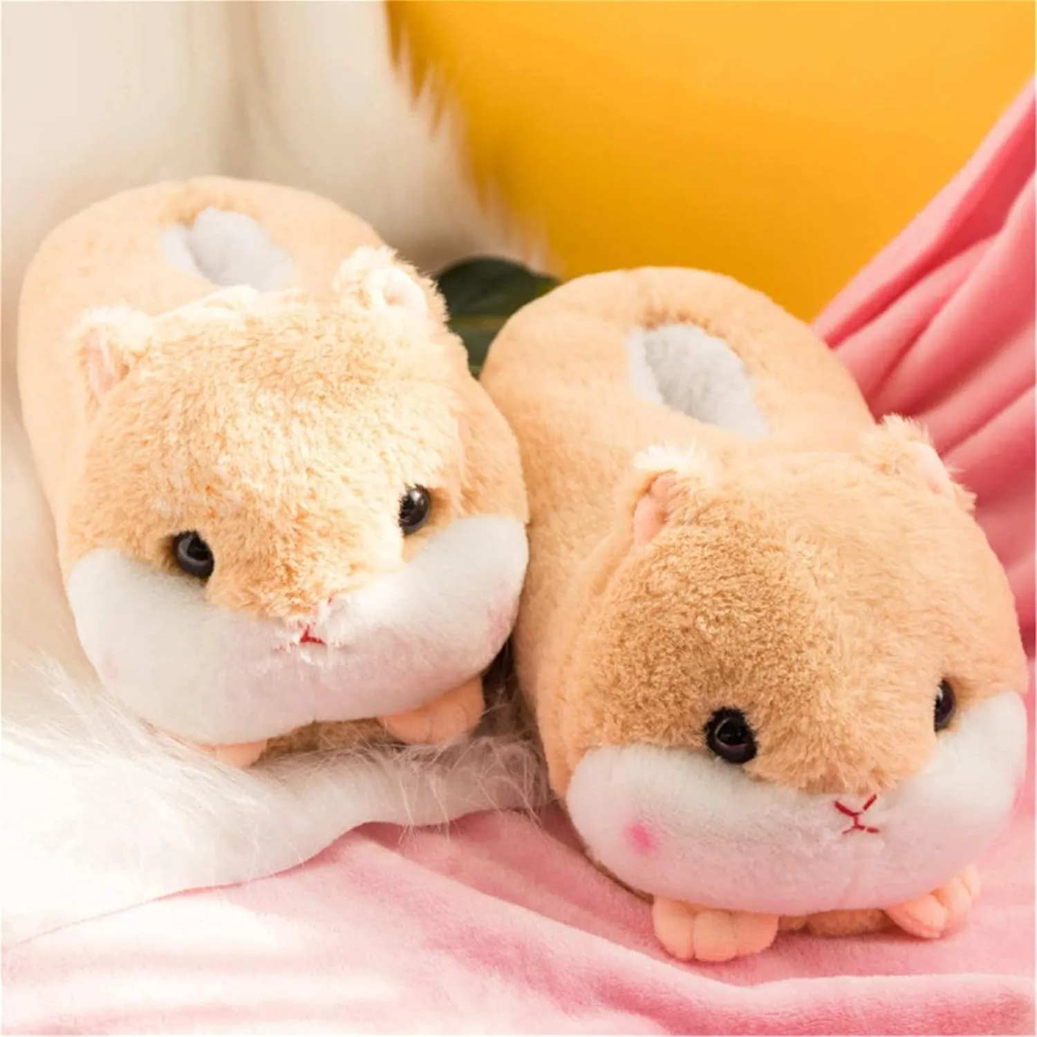 Brand Women's Plush Winter Slippers - Warm, Anti-Slip, Cotton