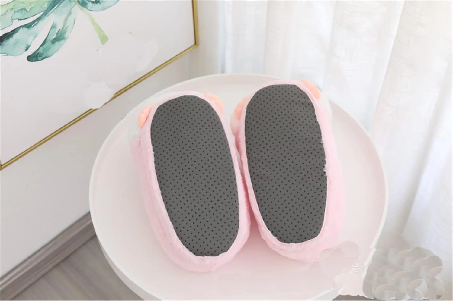 Brand Women's Plush Winter Slippers - Warm, Anti-Slip, Cotton
