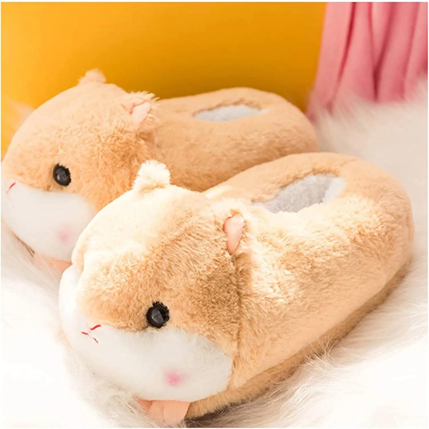 Brand Women's Plush Winter Slippers - Warm, Anti-Slip, Cotton
