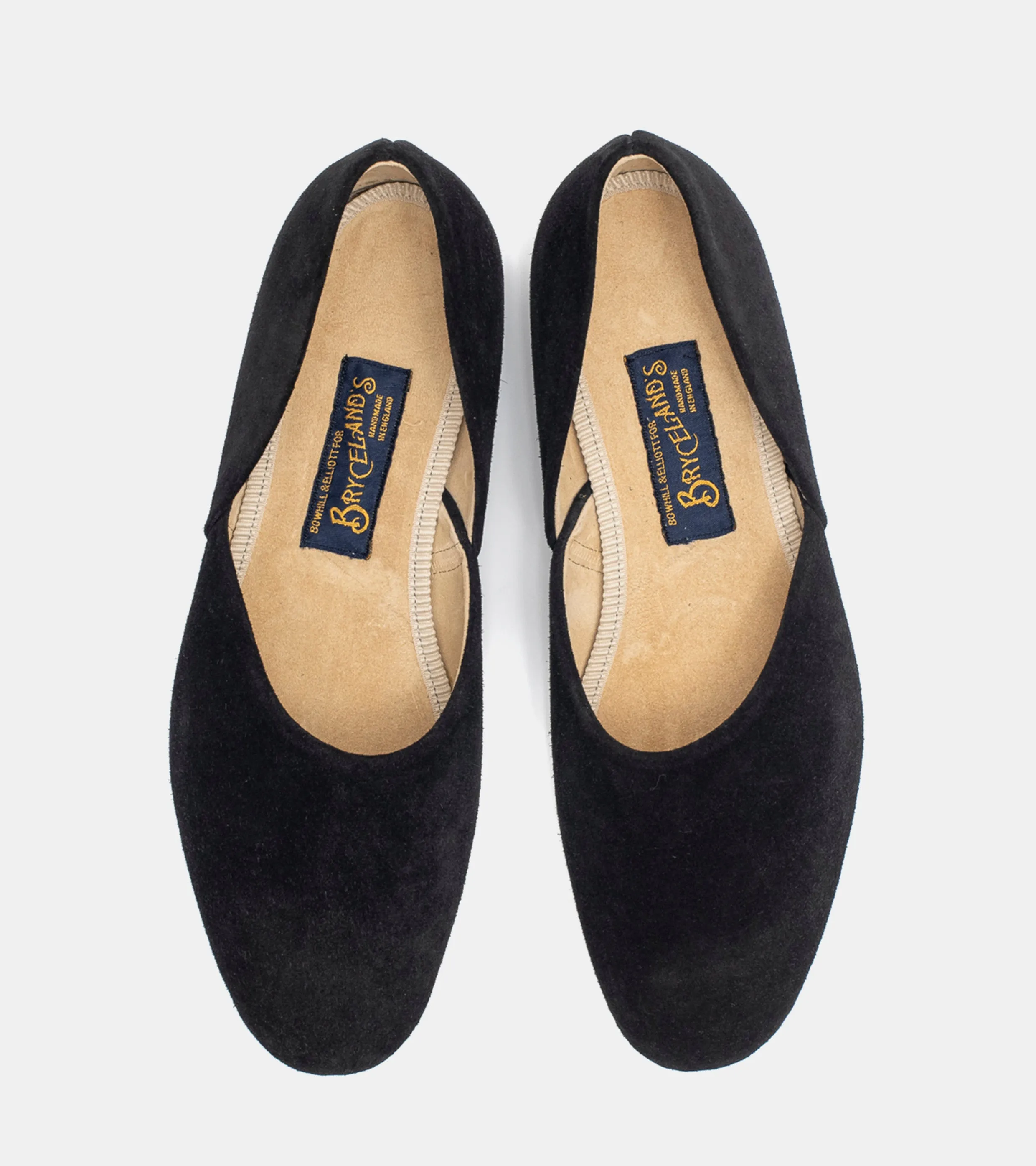 Bryceland's x Bowhill & Elliott Grecian Slippers Black Suede