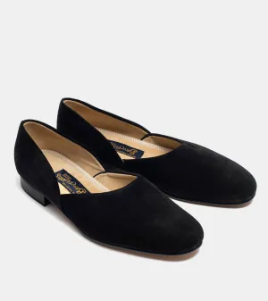 Bryceland's x Bowhill & Elliott Grecian Slippers Black Suede