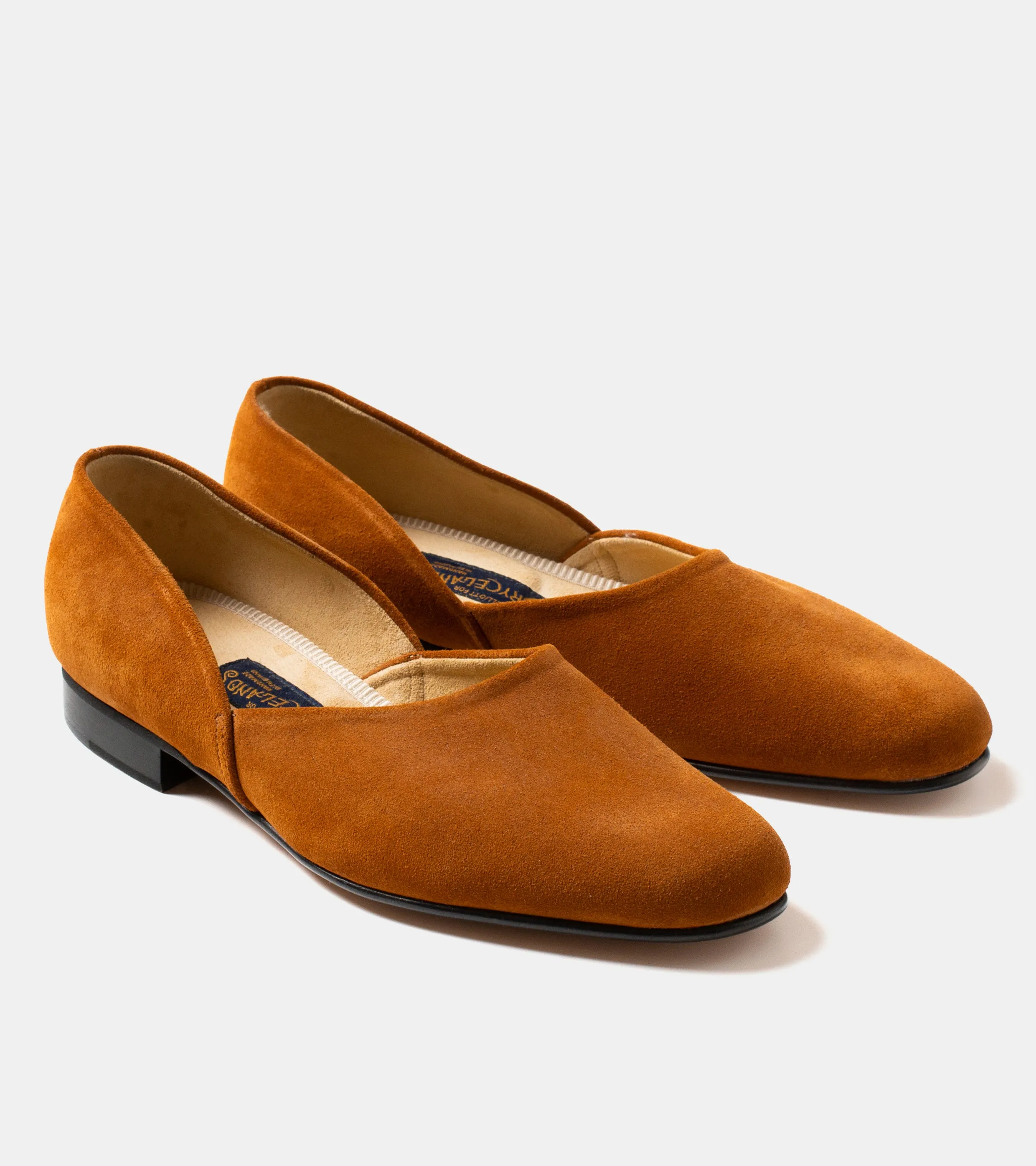 Bryceland's x Bowhill & Elliott Grecian Slippers Brown Suede