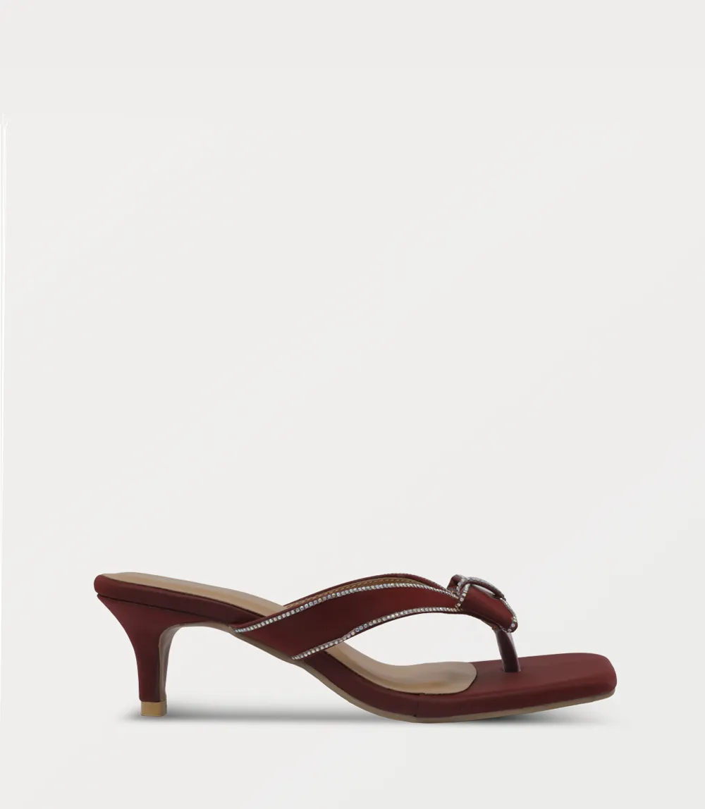 BW10365-MAROON-Women Chappal Heel