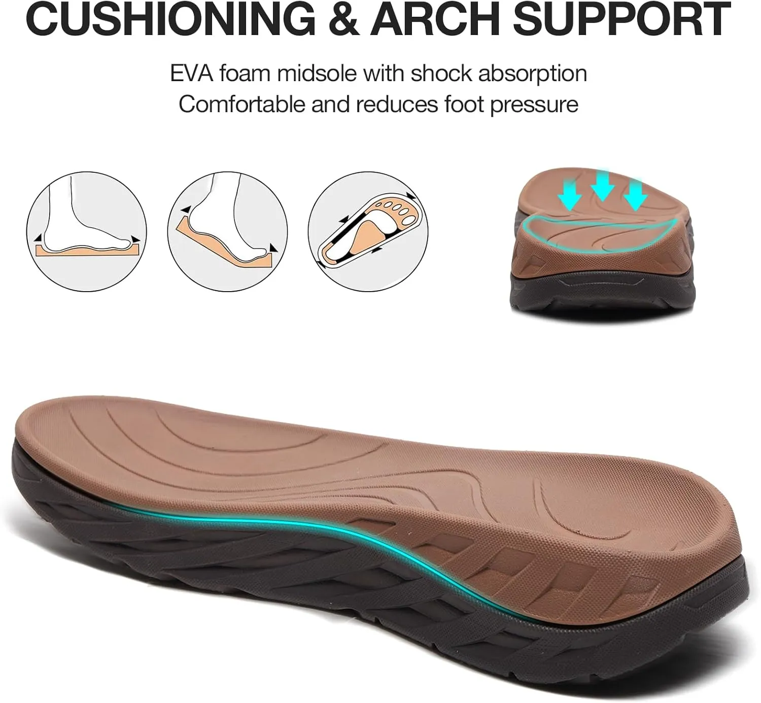 CAMEL CROWN Hiking Sandals for Men with Adjustable Strap Man Walking Sandal Arch Support Sports Sandals Breathable Mesh Beach Sandal