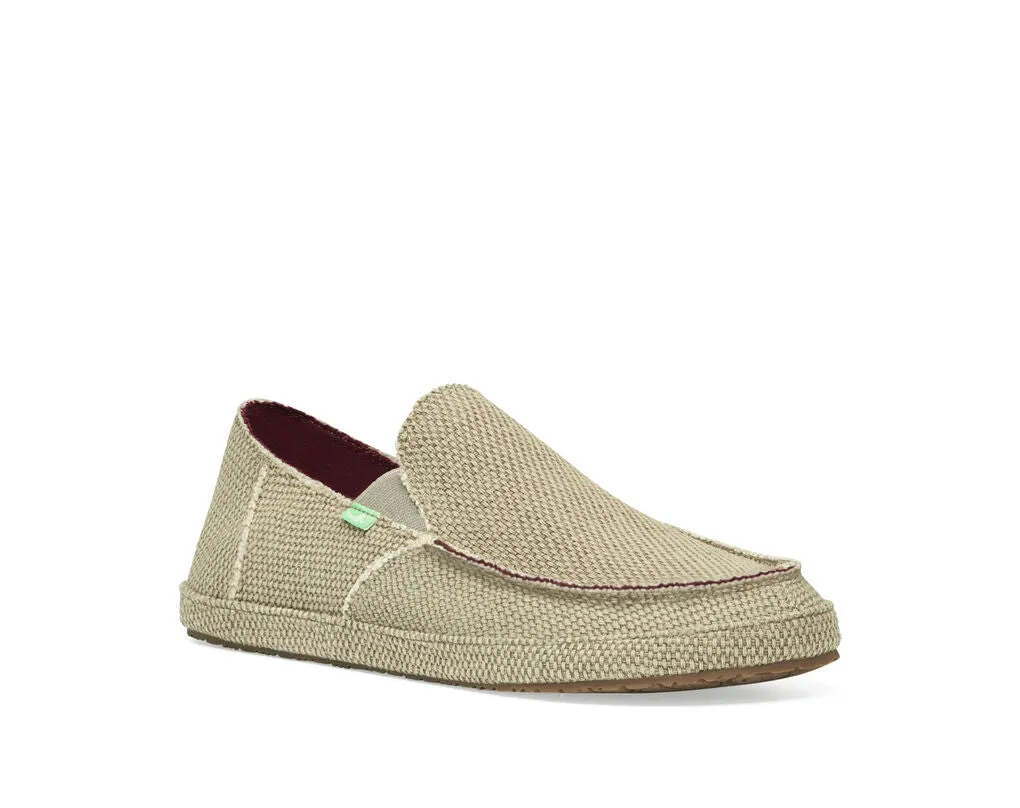 Canvas Low-cost On Toe Rounded Heavy Sanuk Loafer Tan Priority shipping Rounder Closed Slip