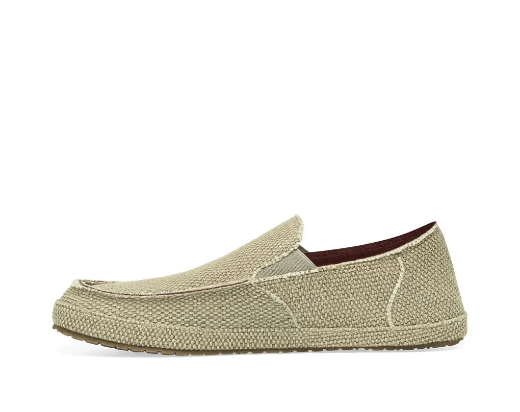 Canvas Low-cost On Toe Rounded Heavy Sanuk Loafer Tan Priority shipping Rounder Closed Slip
