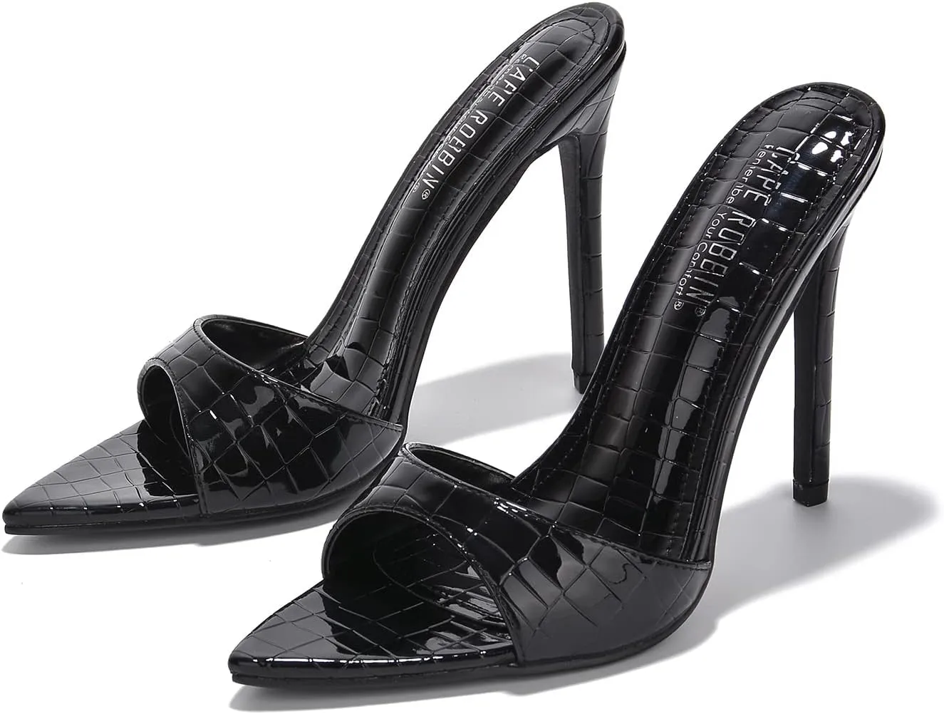Cape Robbin Women Pointed Toe Heels Sandals Stiletto High Heels Slip on Mules