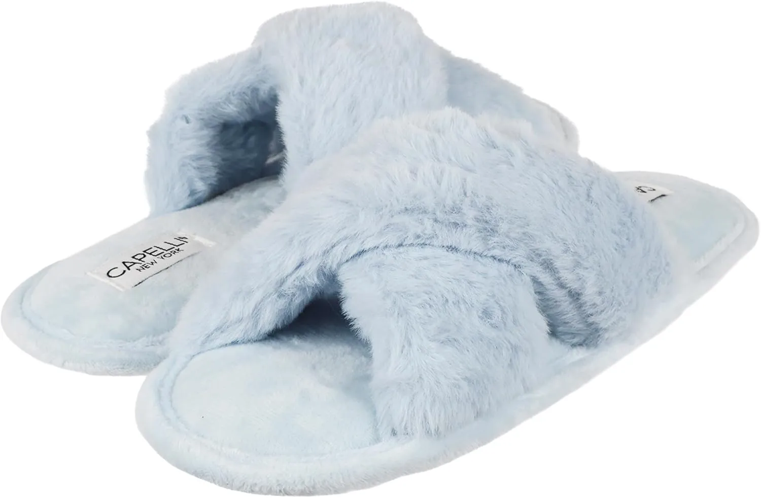 Capelli New York Criss Cross Faux Fur Slipper