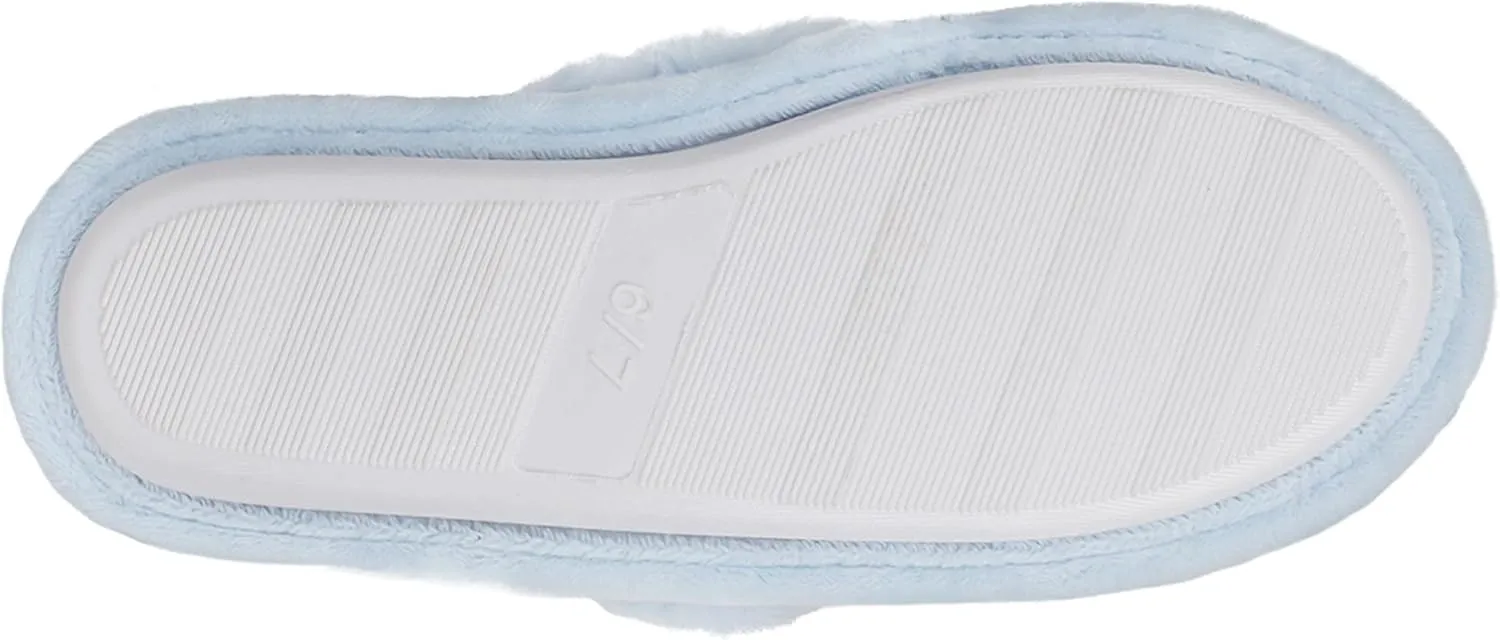 Capelli New York Criss Cross Faux Fur Slipper