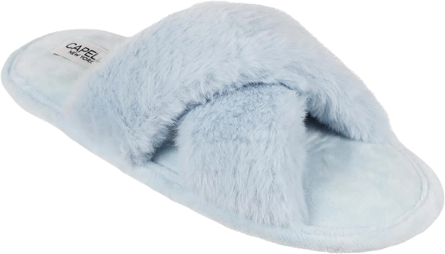 Capelli New York Criss Cross Faux Fur Slipper