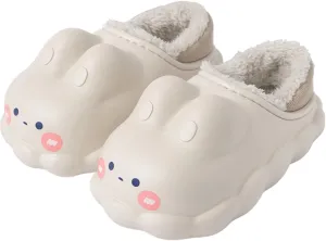 Caramella Bubble Women Cute Bunny Animal Slippers Memory Foam Cotton Rabbit House Shoes for Adults Indoor Outdoor