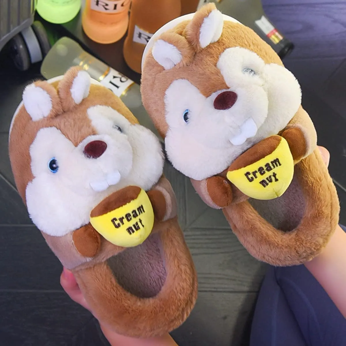 Caramella Bubble Women Duck Animal Slippers: Cute Novelty Warm House Shoes for Adults