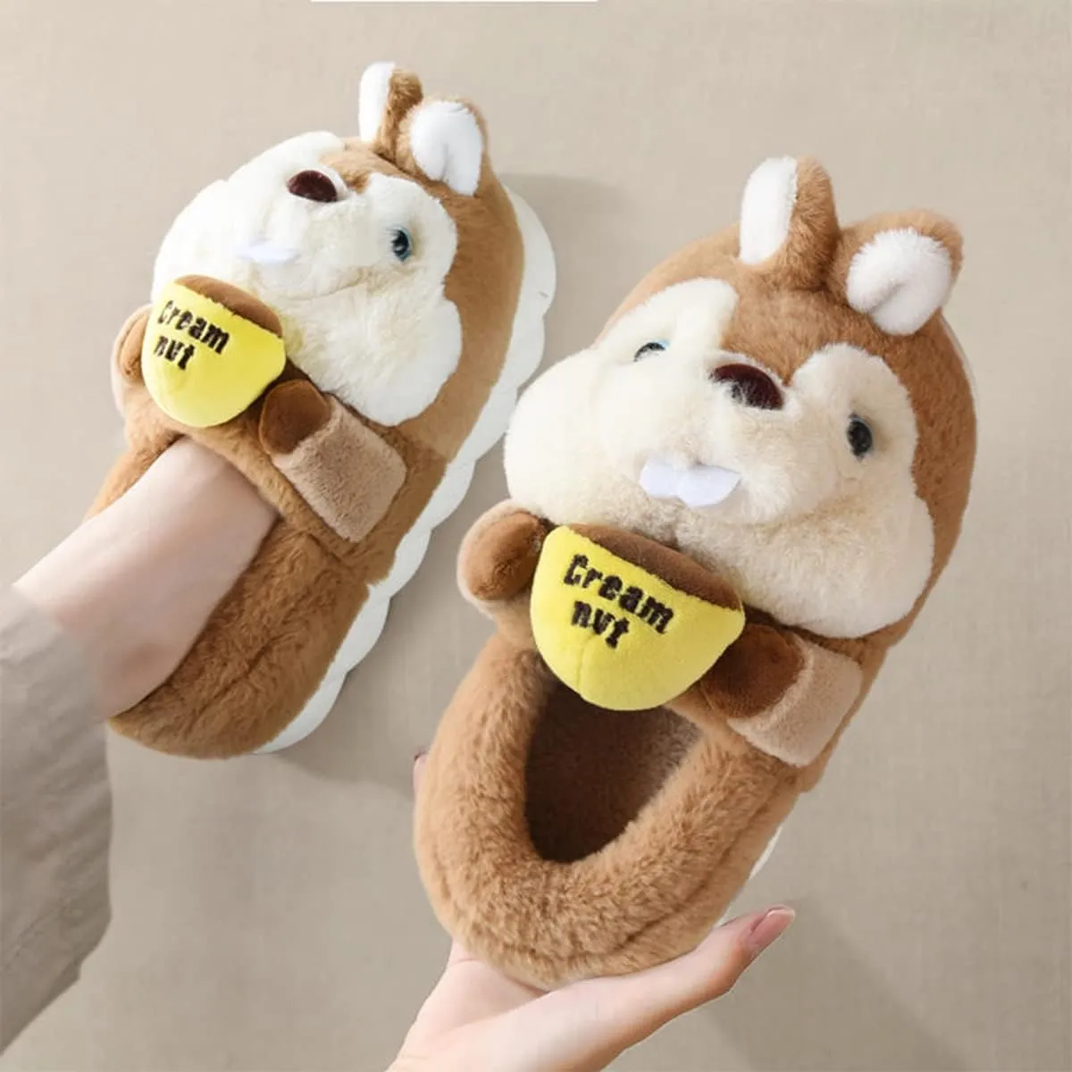 Caramella Bubble Women Duck Animal Slippers: Cute Novelty Warm House Shoes for Adults