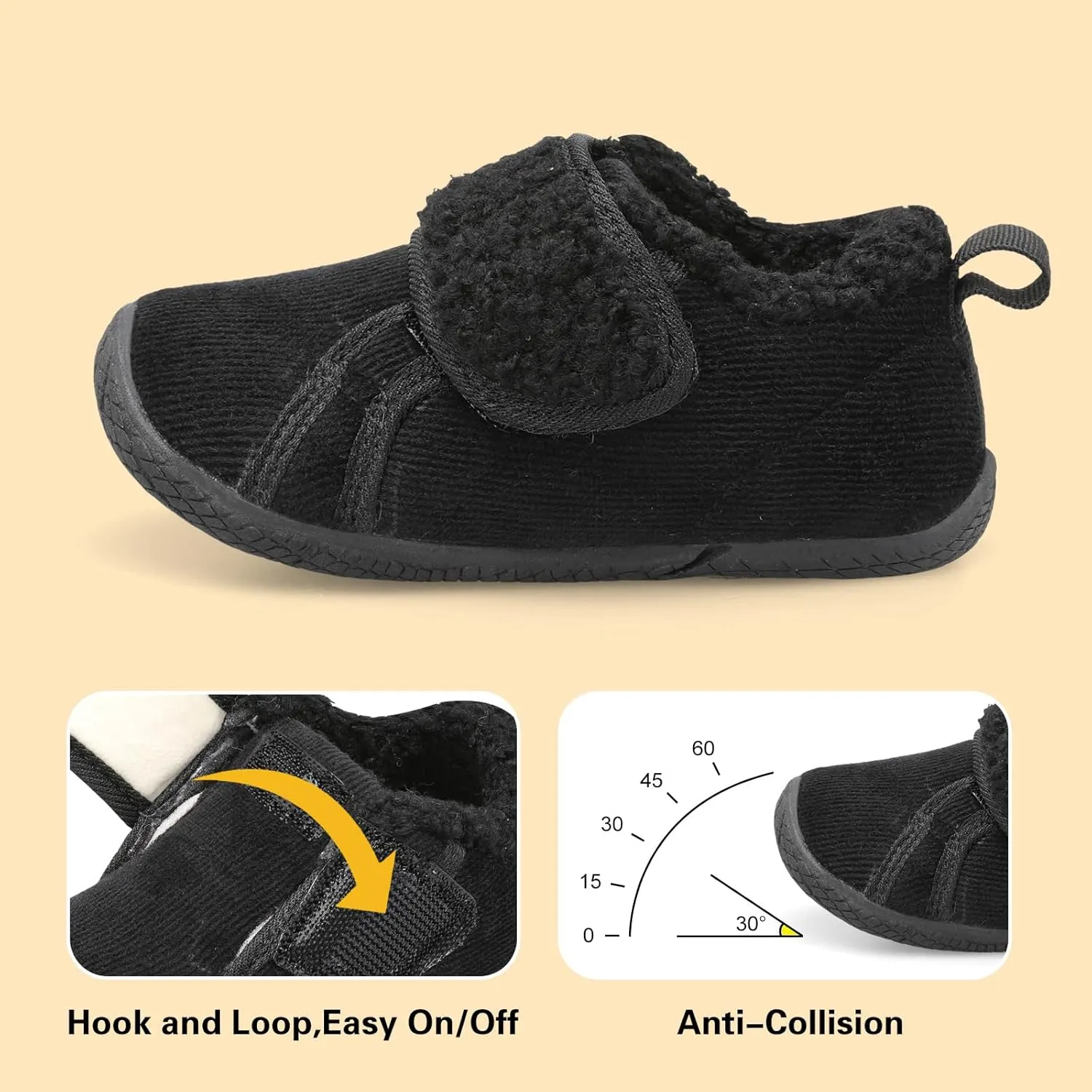 Centipede Demon Toddler Slippers for Girls Boys Fuzzy Kids House Shoes Warm Home Indoor Shoes Cozy Winter Slipper Sneakers Fleece Rubber Sole Outdoor Walking Shoes