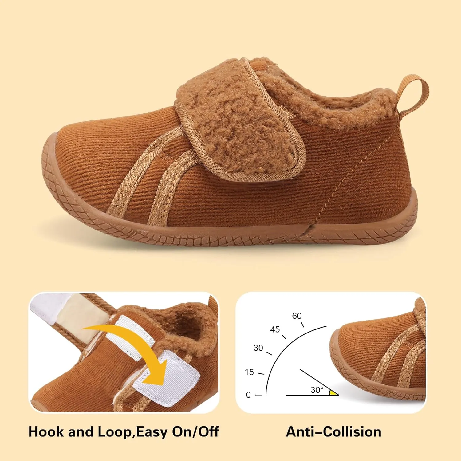Centipede Demon Toddler Slippers for Girls Boys Fuzzy Kids House Shoes Warm Home Indoor Shoes Cozy Winter Slipper Sneakers Fleece Rubber Sole Outdoor Walking Shoes
