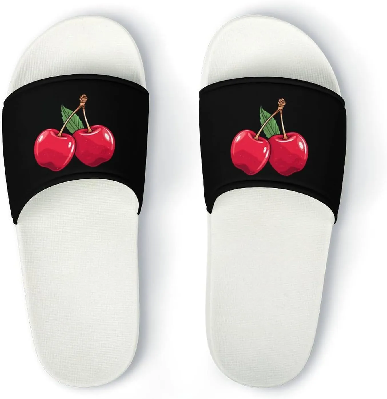 Cherries Open Toe Slippers for Women And Men Non Slip Shower Slippers Home Slippers