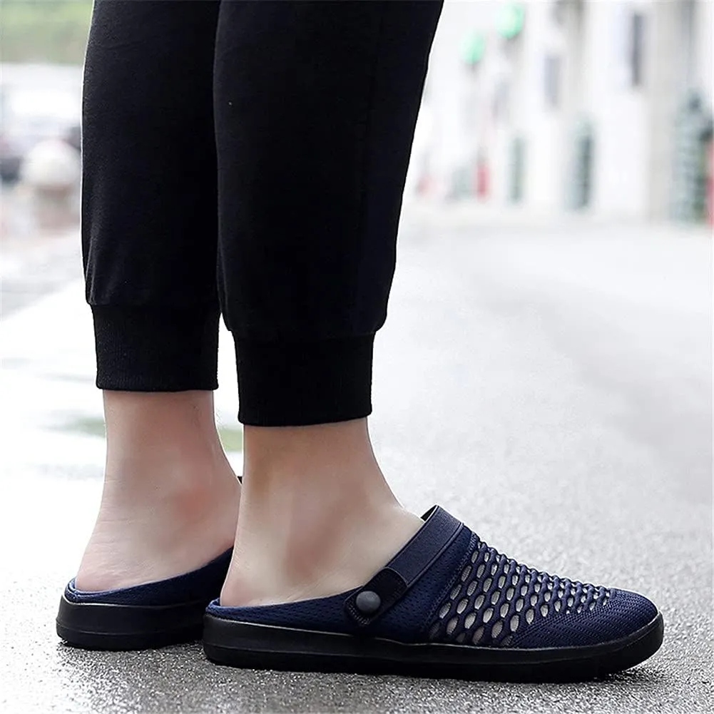 ChicLovey Mens Hollow Mesh Breathable Walking Slippers Garden Clog Summer Shoes Sandals