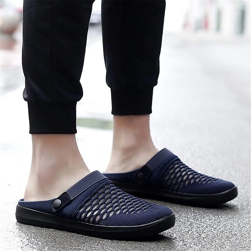 ChicLovey Mens Hollow Mesh Breathable Walking Slippers Garden Clog Summer Shoes Sandals