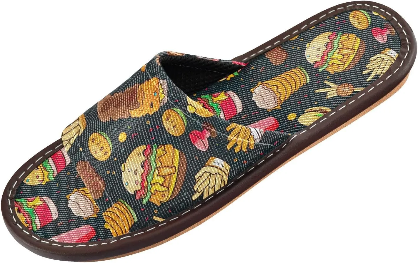 CHIFIGNO Reusable Open-toe House Shoes for Hospital with Anti-skid Sole Size 4-5