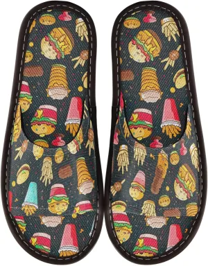 CHIFIGNO Reusable Open-toe House Shoes for Hospital with Anti-skid Sole Size 4-5