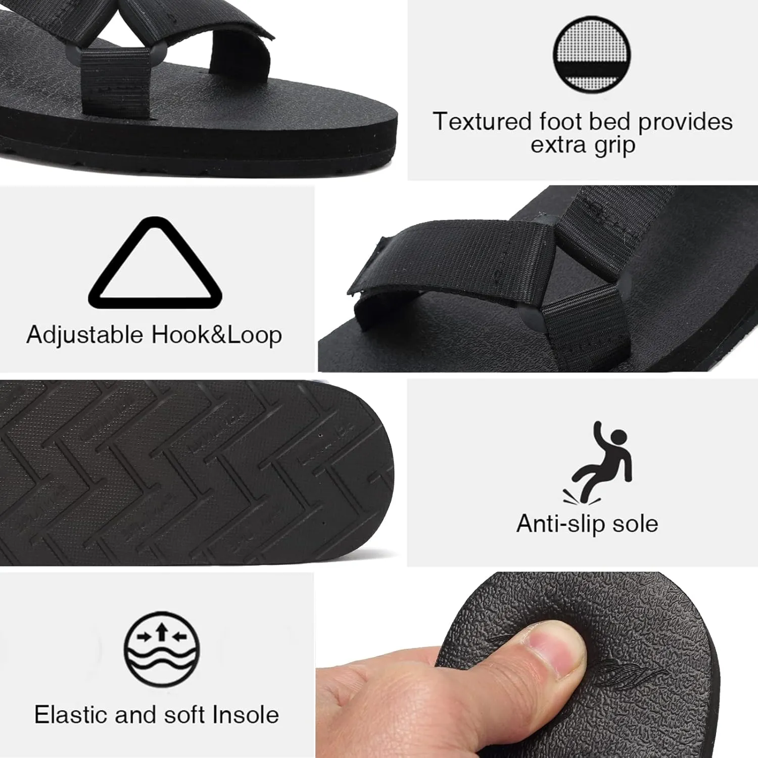 CIOR Women's Sport Sandals Hiking Sandals with Arch Support Yoga Mat Insole Outdoor Light Weight Water Shoes
