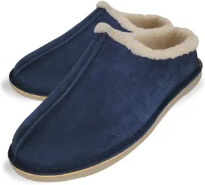 Clarks Men's Suede Leather Clog Slippers With Faux Shearling Collar , JMS0572 IndoorOutdoor Low Open Back SlipOns Comfy & Durable with Plush Lining Cushioned Footbed & Gum Rubber Outsoles,