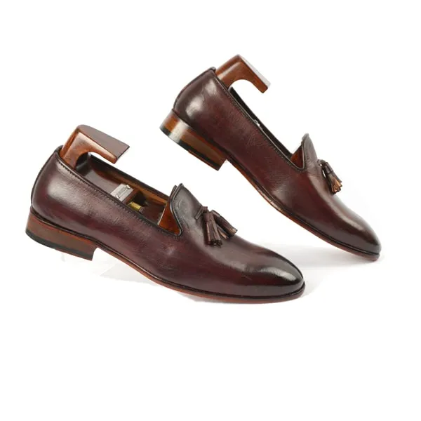 Classic Burgundy Leather Tassel Loafer