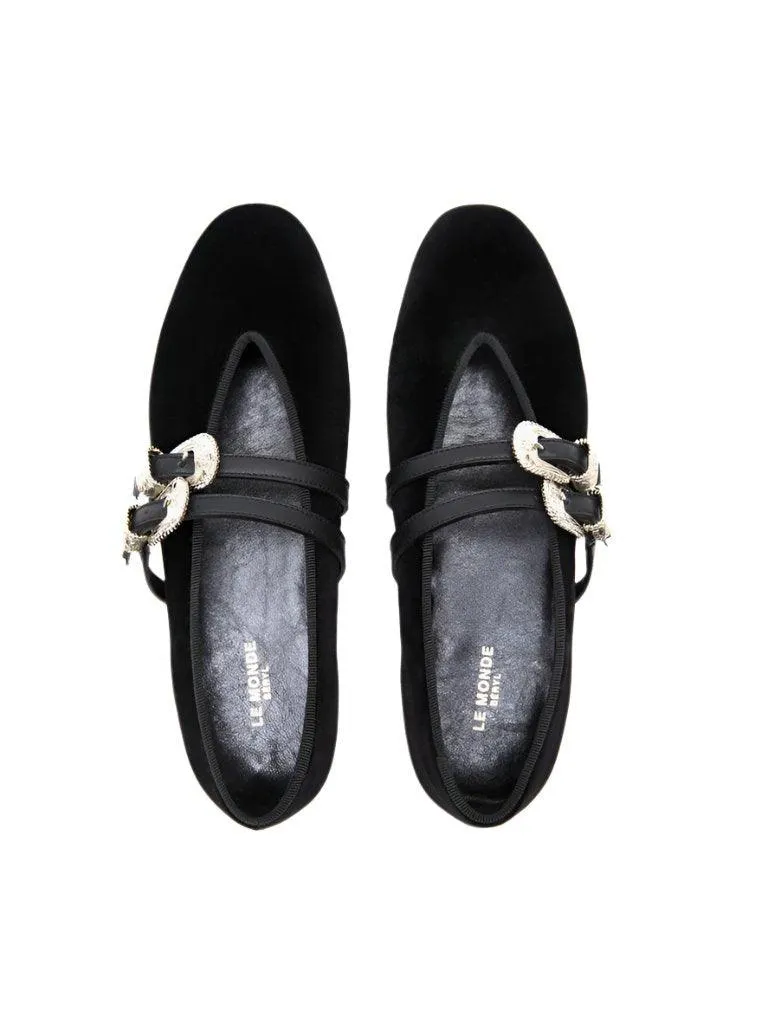 Claudia Slipper Black Velvet