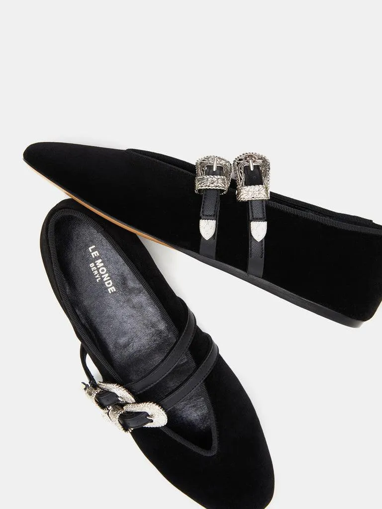 Claudia Slipper Black Velvet