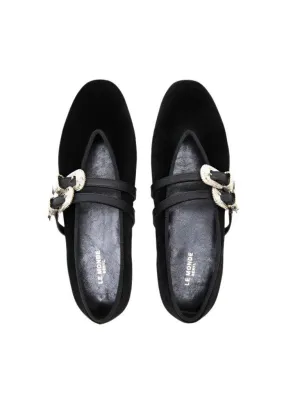 Claudia Slipper Black Velvet