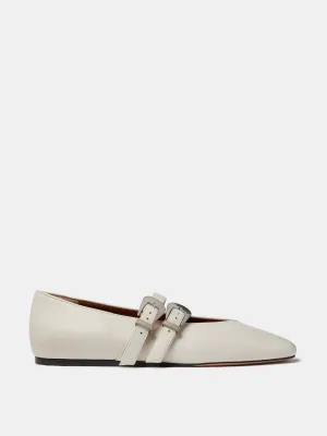 Claudia Slipper / Ecru Leather