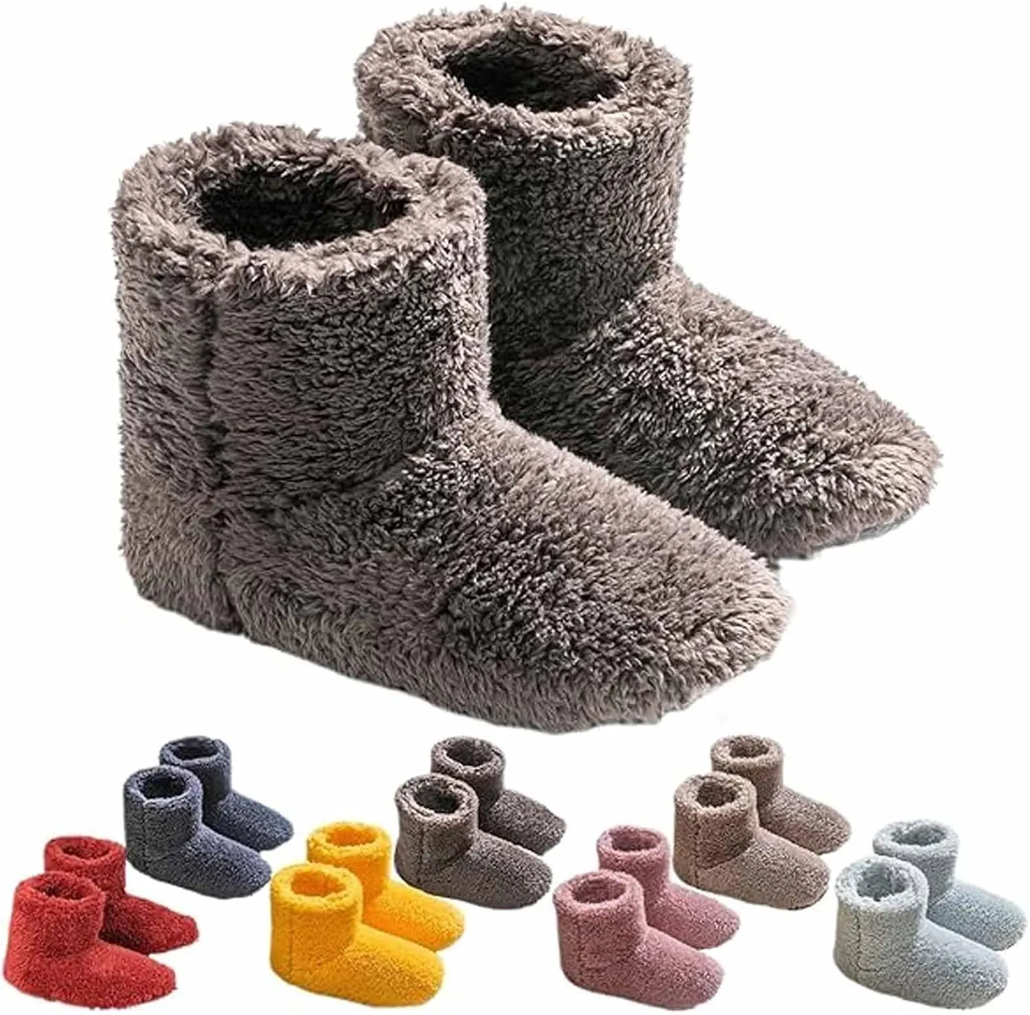 CLOUDEMO Boot Slippers for Women Indoor, Slipper Socks for Women, Cozy Warm Lined Non-Slip House Booties Slippers