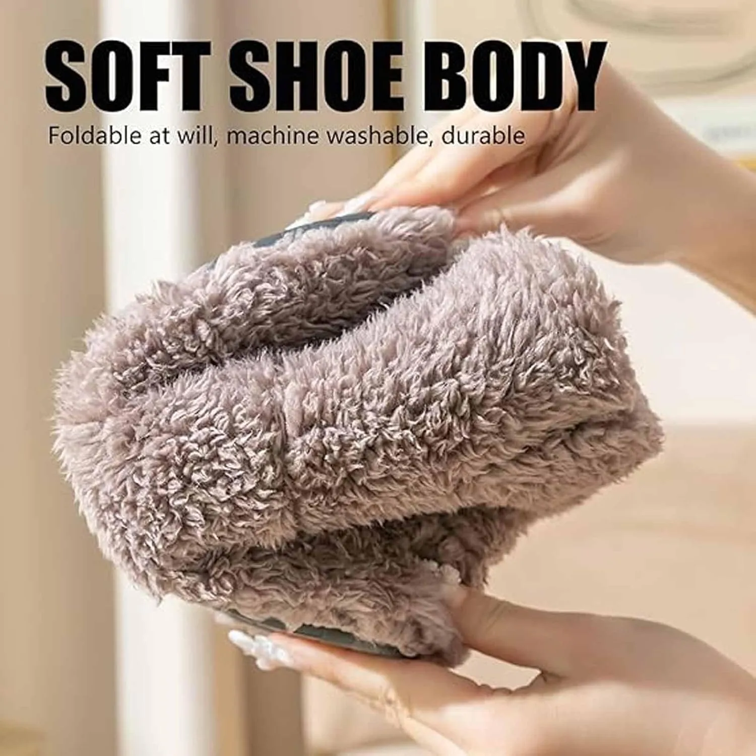 CLOUDEMO Boot Slippers for Women Indoor, Slipper Socks for Women, Cozy Warm Lined Non-Slip House Booties Slippers
